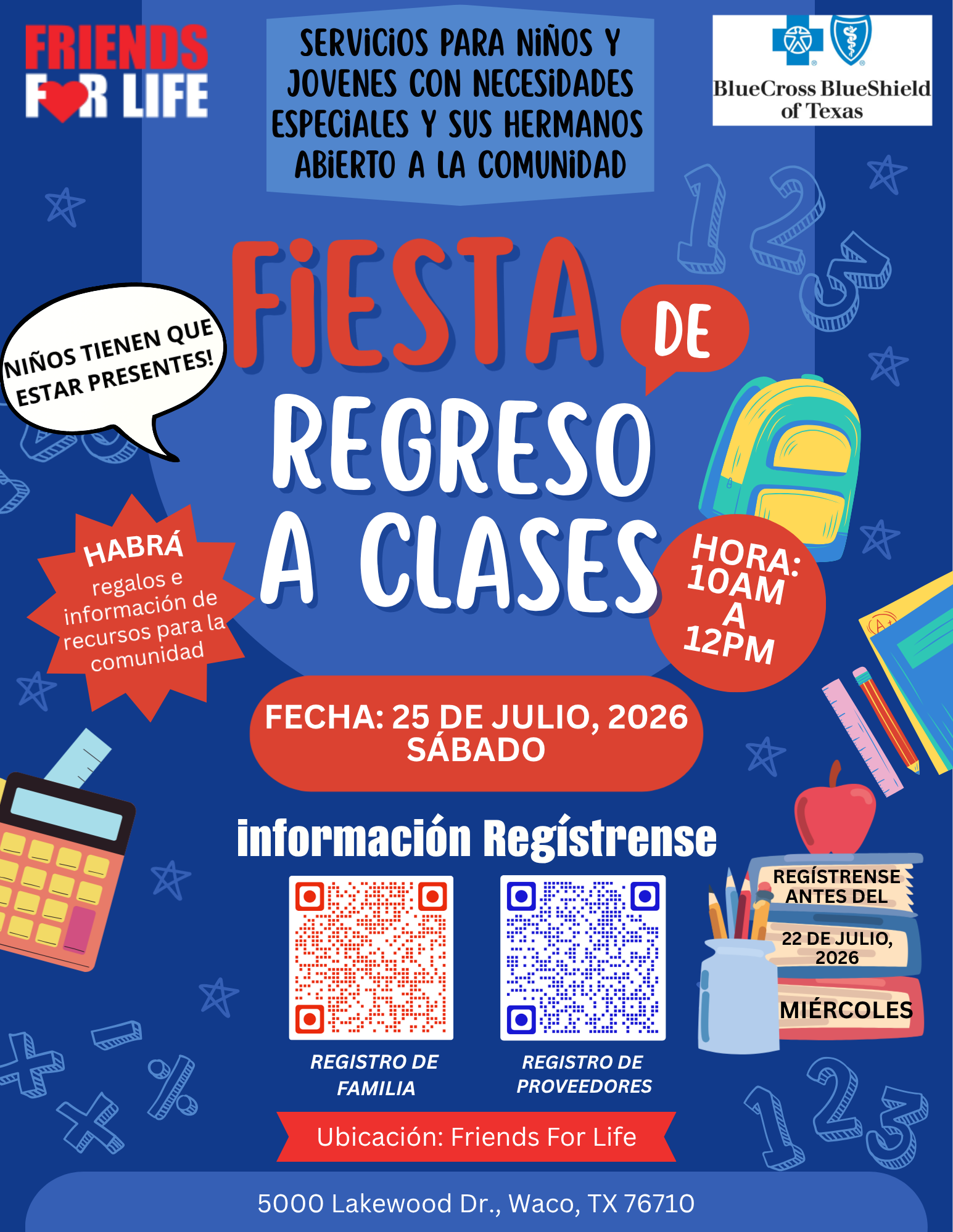 Waco Spanish 2026 Back to School Bash